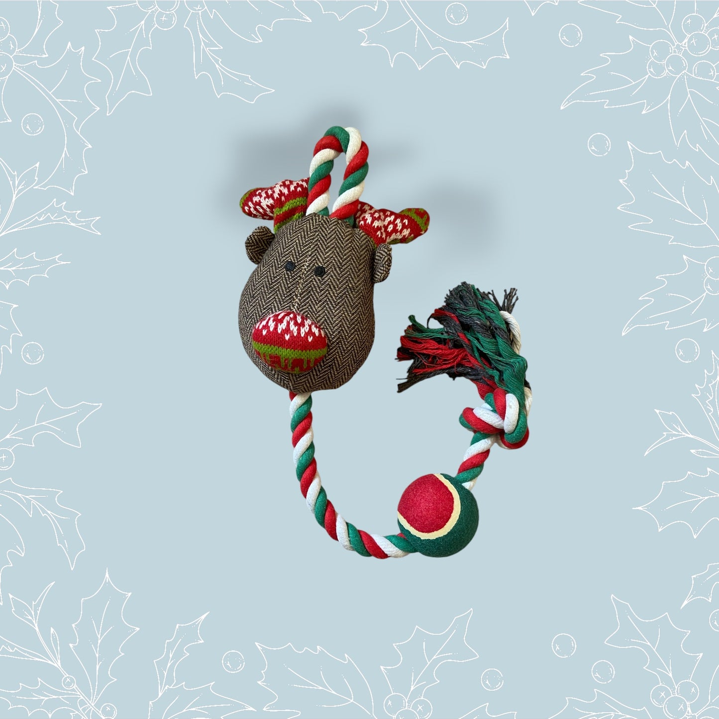 Christmas Reindeer Ball Dog Toy