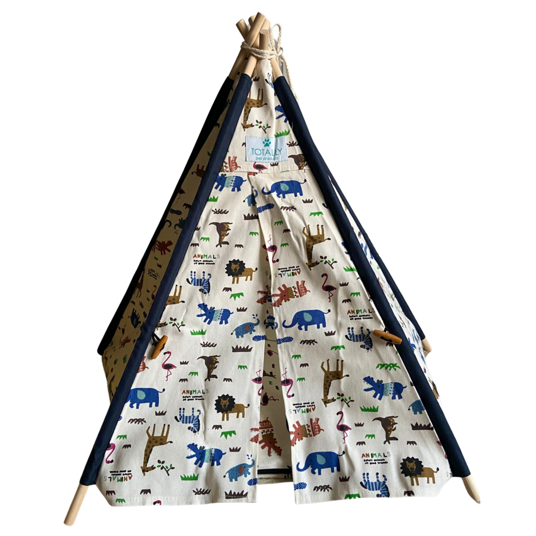 Luxury Pet Dog Cat Teepee Bed Safari 