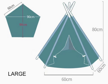 Luxury Pet Dog Cat Teepee Tent Bed 