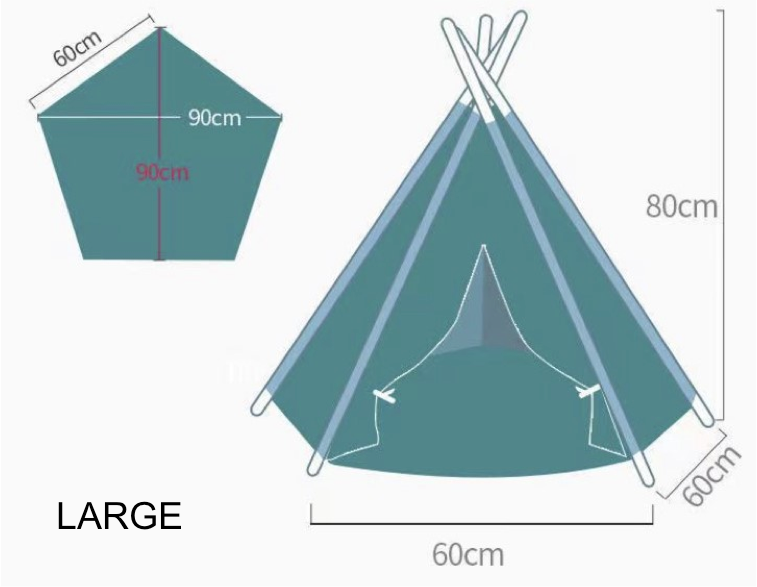 Luxury Pet Dog Cat Teepee Tent Bed 