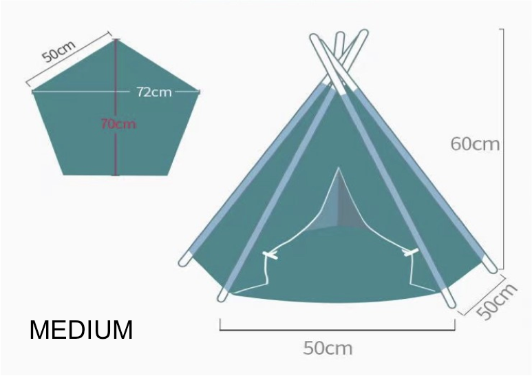 Luxury Pet Dog Cat Teepee Tent Bed 